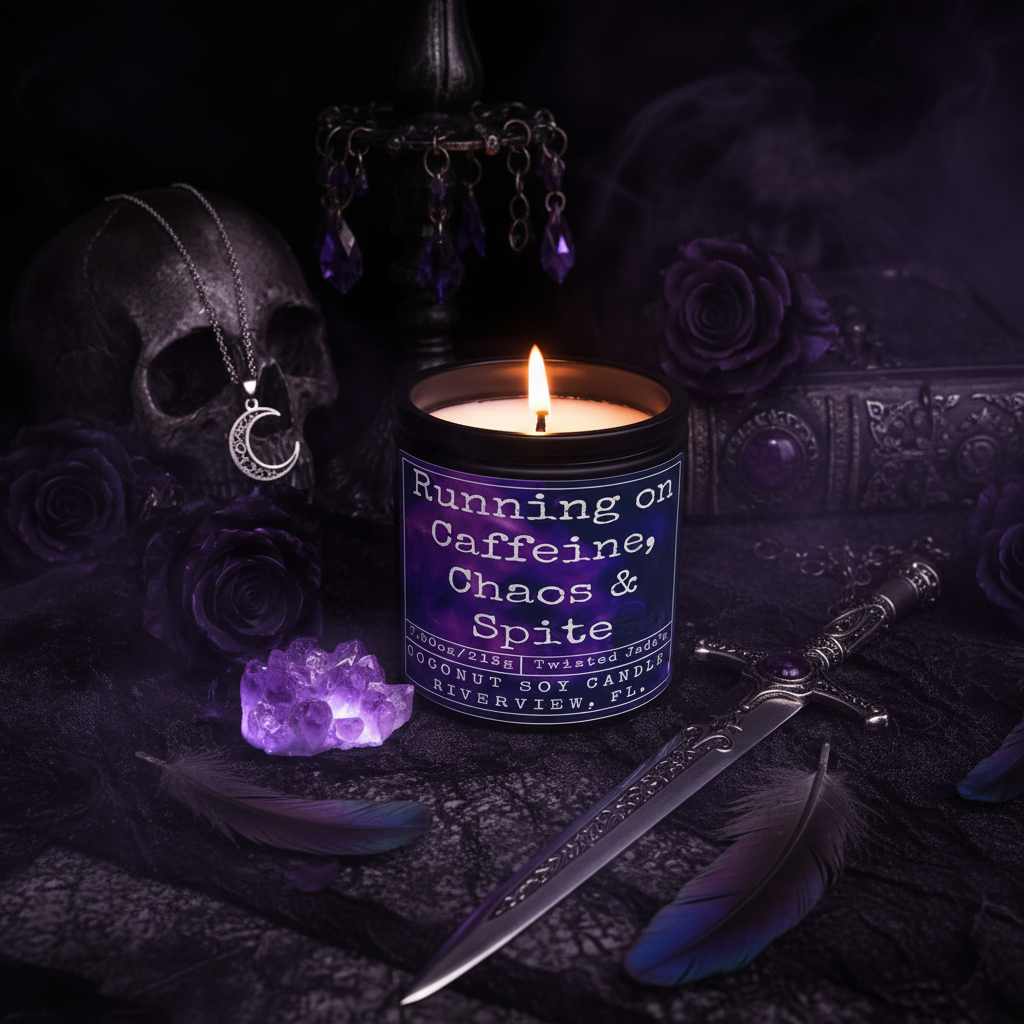 Running On Caffeine Candle