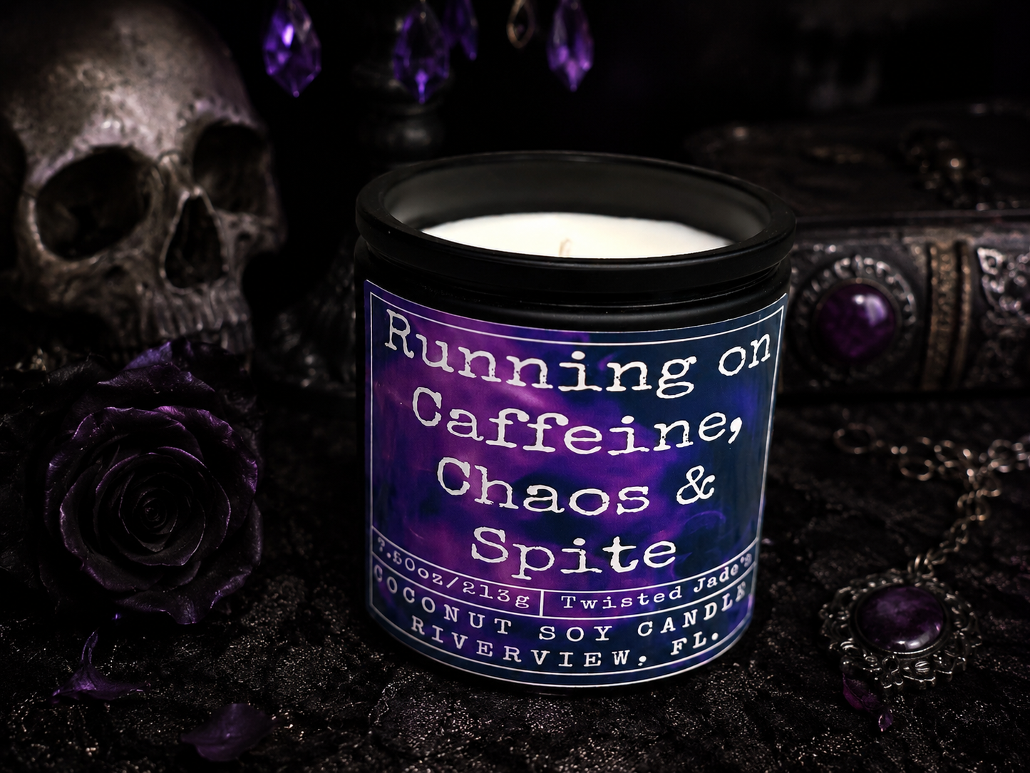 Running On Caffeine Candle
