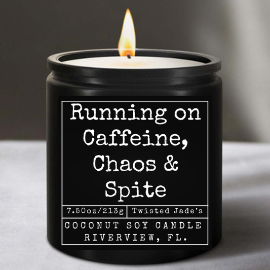 Running On Caffeine Candle